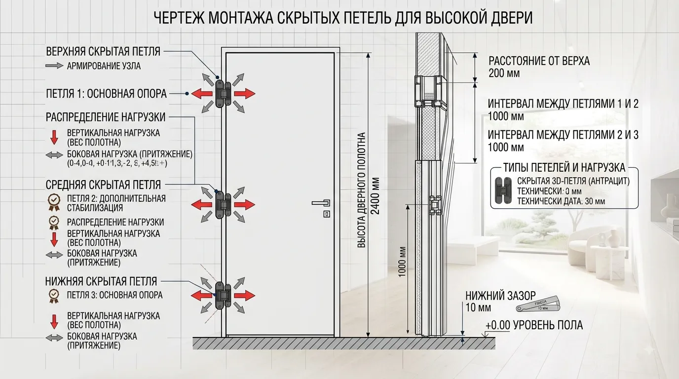 Скрытые петли: расчет нагрузки и бренды