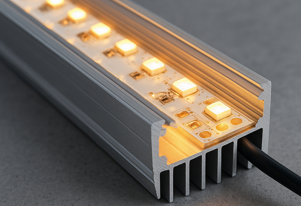 Почему греется LED-лента в профиле и как рассчитать площадь теплоотвода алюминия